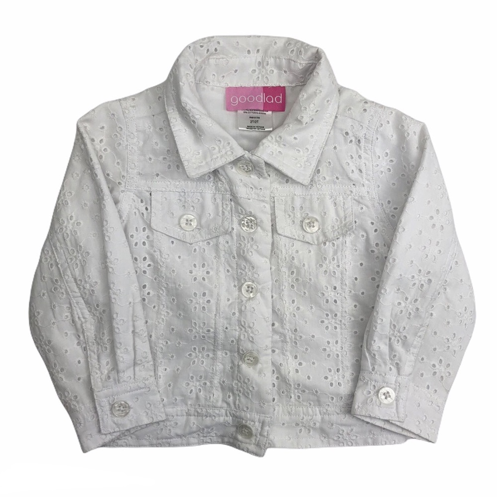 Good Lad White Eyelet Lace Jacket Size 2T
